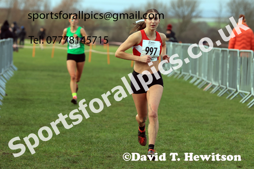 Junior Womens 2026 Northern Cross Country Champs., Pontefract Racecourse, Pontefract. Photo: David T. Hewitson/Sports for All Pics